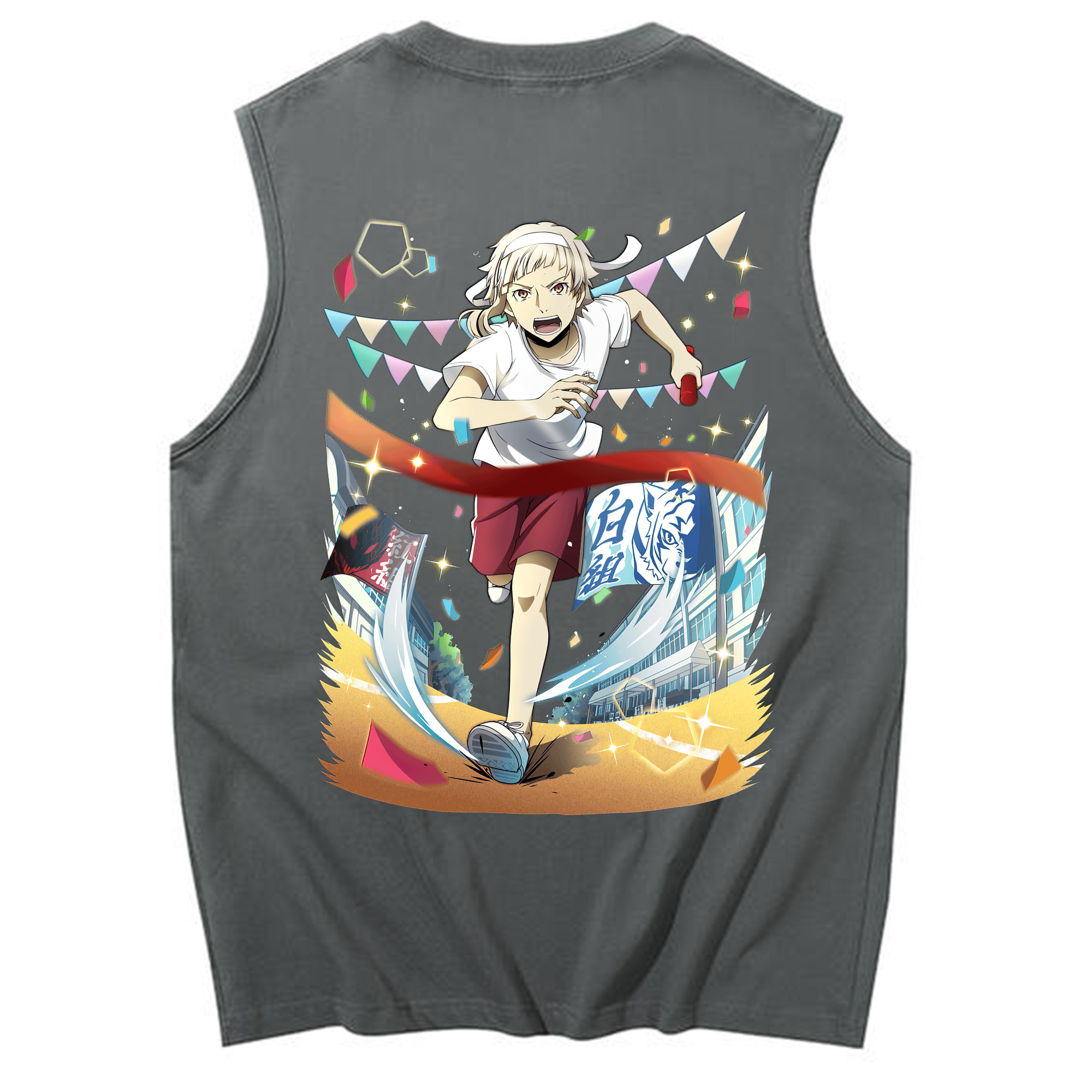 （画像用） 文豪ストレイドッグス Bungo Stray Dogs コットン100％タンクトップ（背面プリント）